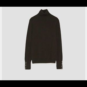 Zara Turtle Neck Sweater with Pearls